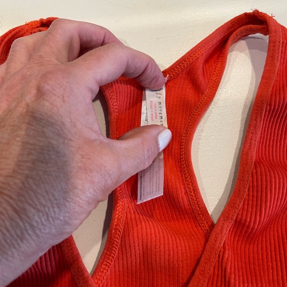 Free People Movement Orange Free Throw Crop Tank. L - Picture 4 of 5